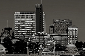 黑白风格城市建筑风光摄影图片